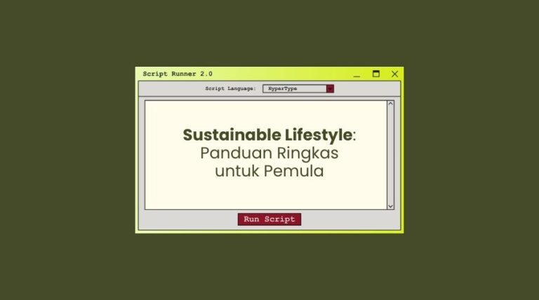 Sustainable Lifestyle