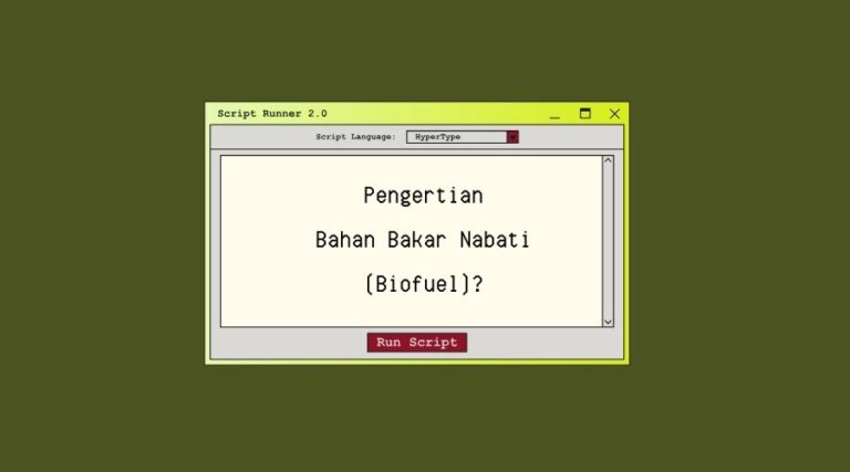 apa itu bahan bakar nabati