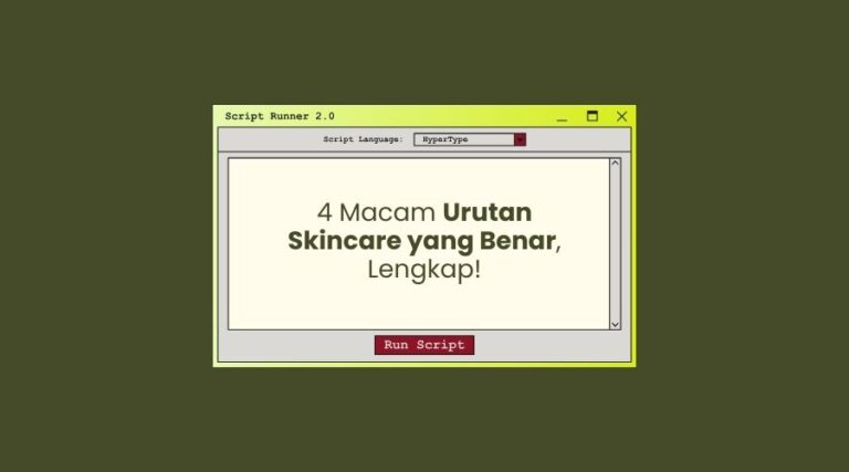 urutan skincare yang benar