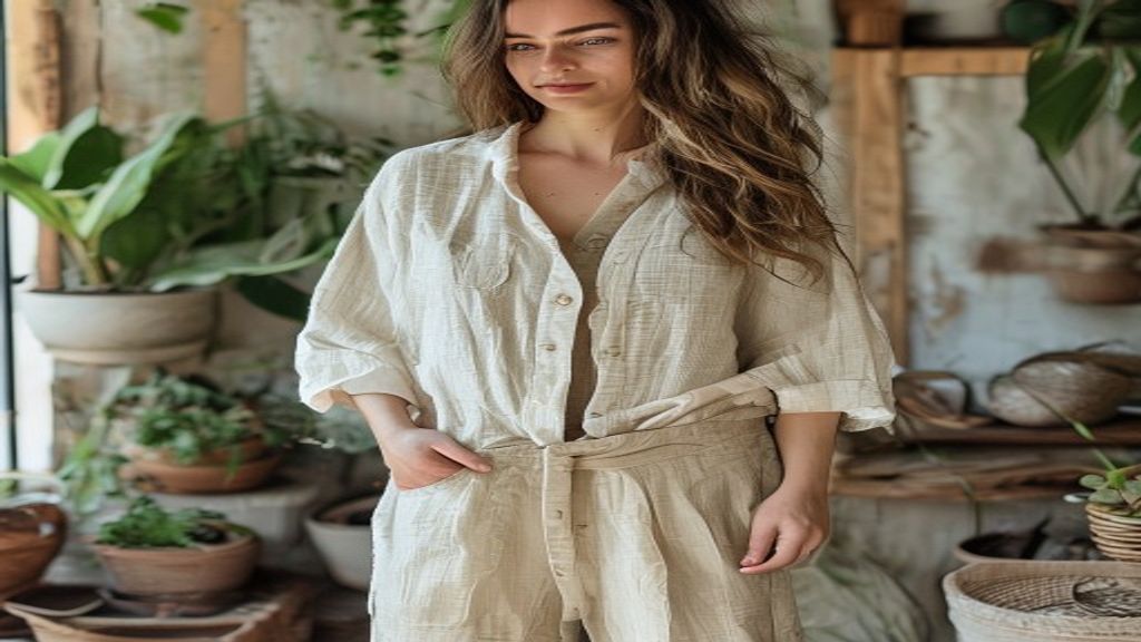 Eco-friendly closet featuring bamboo, linen, hemp, and organic cotton as the best natural fabrics for a green wardrobe