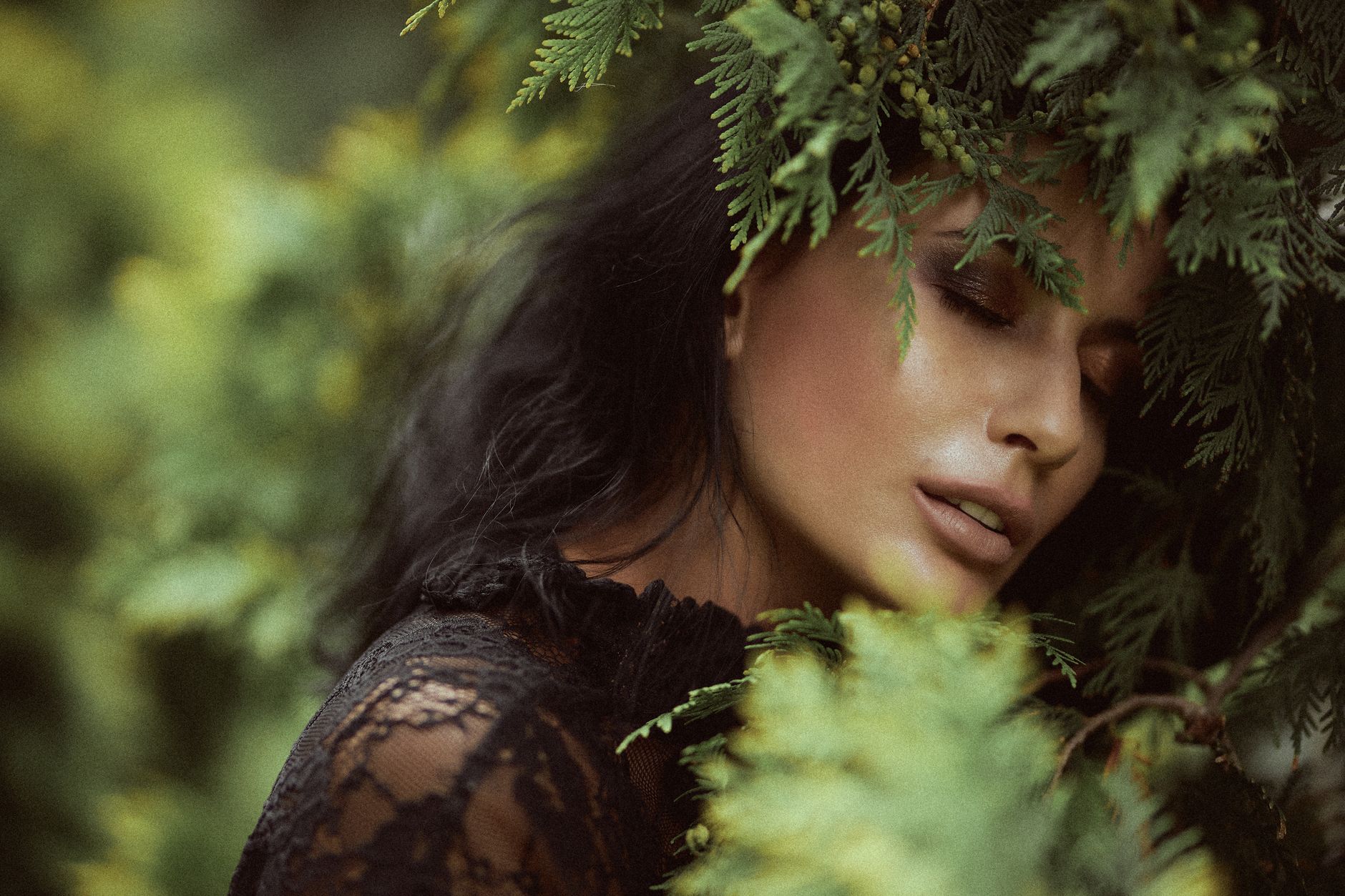 Eco-friendly skincare products displayed amid lush plants, showcasing sustainable green beauty.